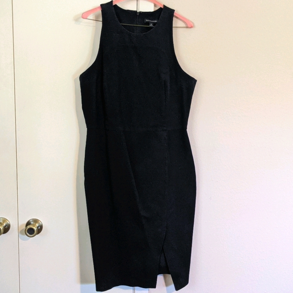Banana Republic stretch wiggle dress black